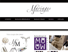 Tablet Screenshot of mariagesmemorables.com